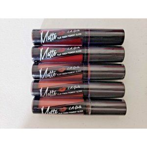 LA Girl Matte Flat Finish Pigment Gloss Bazaar Secret Dreamy Fleur New Set Of 5